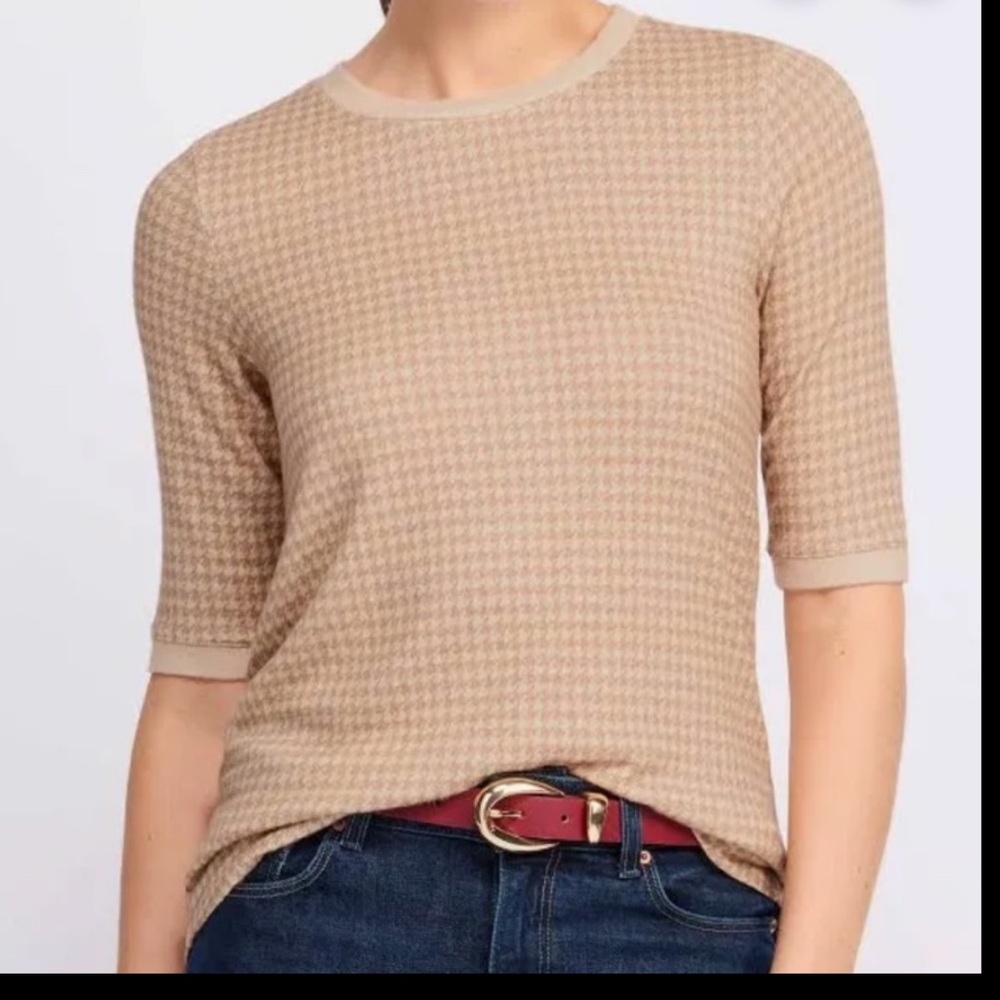 Bobeau Stitch Fix Herringbone Elbow Sleeve Tee Size XXL